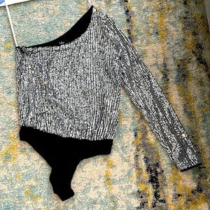 Lulus sequin bodysuit.